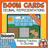 Relating Decimals to Fractions Boom Cards for Distance Learning
