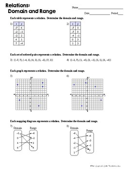 1.3 domain and range homework answer key