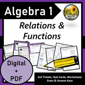 Preview of Relations & Functions Bundle⭐Digital + PDF⭐Distance Learning