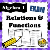 Relations & Functions Exam/Test⭐Algebra 1