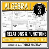 Relations and Functions (Algebra 1 Curriculum - Unit 3) | 