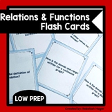 Relations and Functions Flash Cards