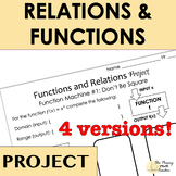 Relations and Functions PROJECT with Domain and Range