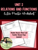 Relations and Functions - Practice Worksheet