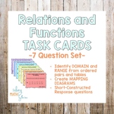 Relations and Functions Task Cards