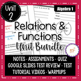 Relations and Functions Unit - Algebra 1 Curriculum