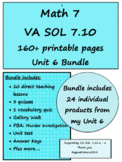 Math 7 Virginia VA SOL 7.10 Relations and Functions Unit 6 Bundle