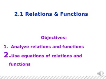 Preview of Relations and Functions Video