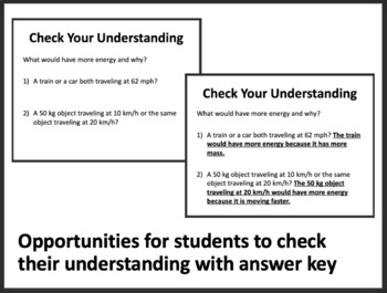 Relationship Between Kinetic Energy, Mass, and Speed - Student Lesson  Outline