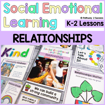 Preview of Relationship Lessons & Activities SEL Skills - Friendships, Community, Teamwork