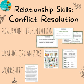Preview of Relationship Skills: Conflict Resolution PowerPoint (Casel's SEL Framework)
