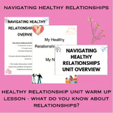 Relationship Warm Up (Healthy Relationships Lesson 1) *DOCS