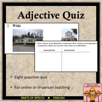 Preview of Adjective Quiz