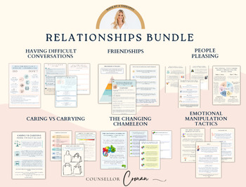 Preview of Relationships Bundle. Healthy relationships. Communication. Toxic friendships