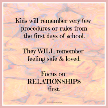 Preview of Relationships First Teacher Staff Lounge Poster PBIS Staff Morale