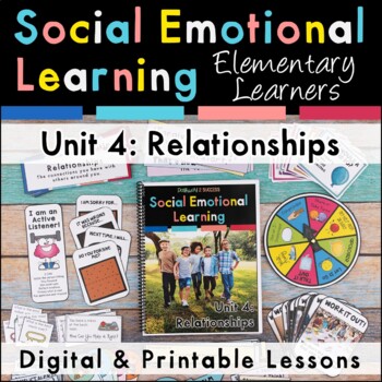 Preview of Relationships Lessons & Activities for Elementary Social Emotional Learning