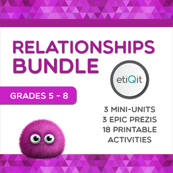 Preview of Relationships Middle School Bundle | Prezis & Printable Activities