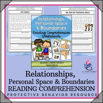 Preview of Relationships Personal Space & Boundaries I Reading Comprehension Worksheets