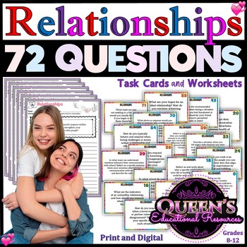 Preview of Relationships Questions | Relationship Building | Social Awareness Questions