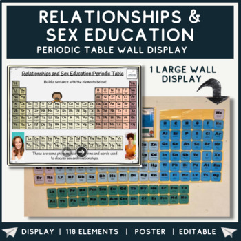 Preview of Relationships and Sex Education Classroom High School Poster Display 