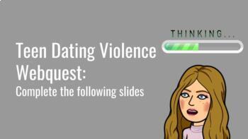 Preview of Relationships and Teen Dating Violence Webquest