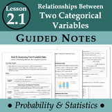 Relationships between Two Categorical Variables (ProbStat 