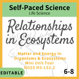 Relationships in Ecosystems Mini Unit for Middle School MS-LS2-2