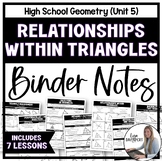 Relationships within Triangles Binder Notes Unit Bundle