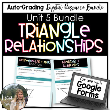 Preview of Relationships within Triangles - Geometry Google Forms Bundle