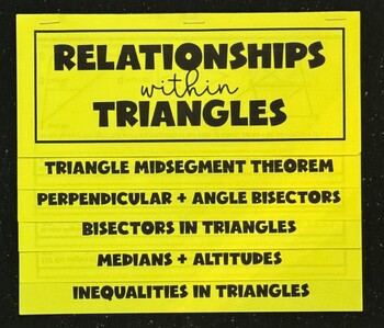 Preview of Relationships within Triangles - Geometry Review Foldable