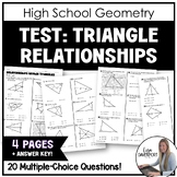 Relationships within Triangles - Geometry Test
