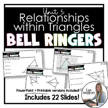 Preview of Relationships within Triangles - High School Geometry Bell Ringers