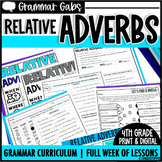 Relative Adverbs Anchor Charts, Worksheets, & Activities 