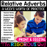 Relative Adverbs Lesson, Practice & Assessment | Print & D