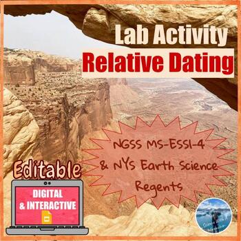 Preview of Relative Dating | Digital Lab Activity | Editable 