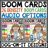 Relative Density Boom Cards with Audio Options and Workshe