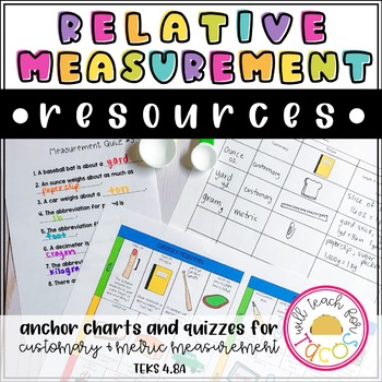 Preview of Relative Measurement Units- Customary and Metric Measurement 4.8A