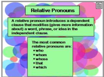 Preview of Relative Pronouns