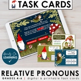 Relative Pronouns Task Cards & Activities (Print & Digital)