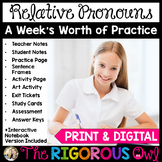 Relative Pronouns Lesson, Practice, & Assessment | Print &