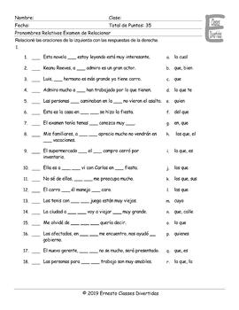 Spanish Relative Pronouns - Video & Lesson Transcript