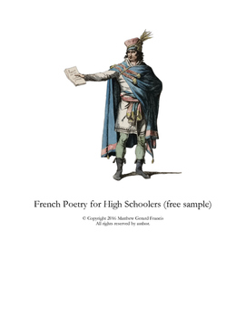 Preview of French Poetry for High Schoolers (free sample)