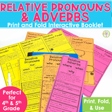 Relative Pronouns and Relative Adverbs Print and Fold Gram