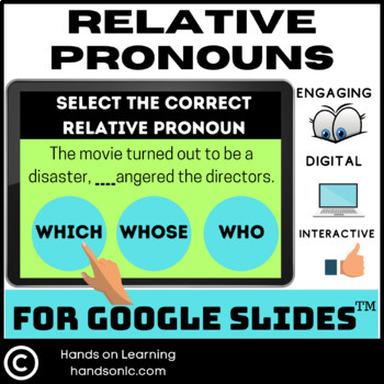 Preview of Relative Pronouns for Google Slides