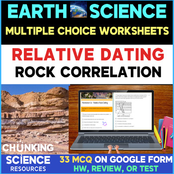 Preview of Relative Rock Dating & Correlation- Earth Science Google Form Practice