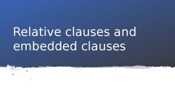 Preview of Relative clauses full lesson pack
