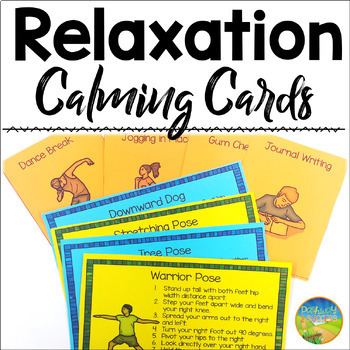 Preview of Relaxation Task Cards with Yoga & Calm-Down Activities