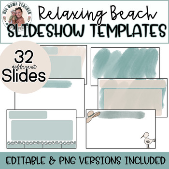 Preview of Relaxing Beach - Slideshow Templates - EDITABLE - 32 slides to pick from!