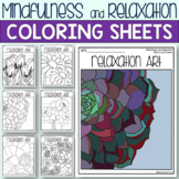 Relaxing Plants Coloring Worksheets | Mindfulness Brain Br