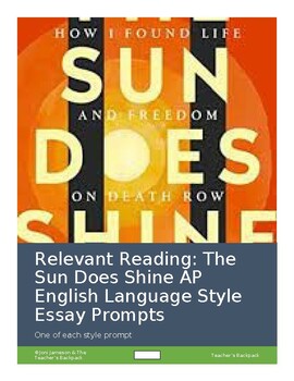 Preview of Relevant Reading: The Sun Does Shine AP Lang Style Prompts